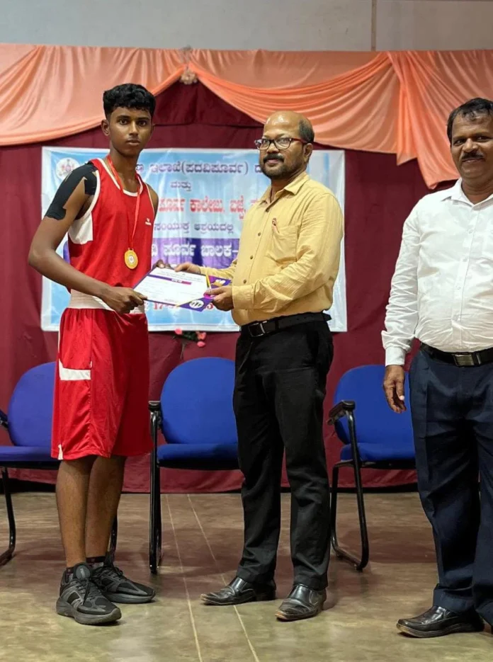 District level Boxing winner